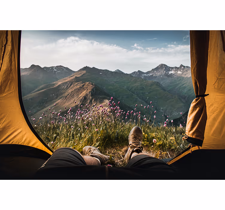 Mountain view tranquility stenske poslikave - TenStickers