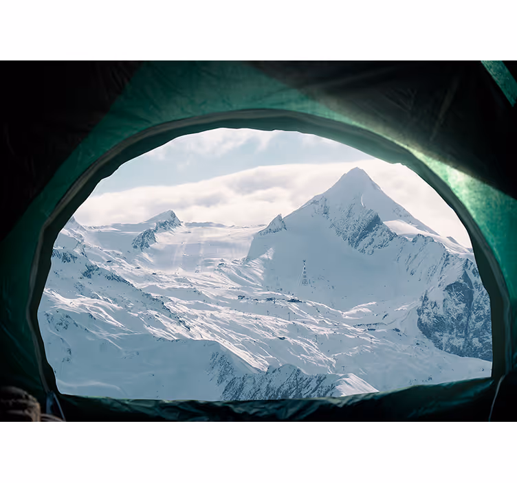 Majestic snow peaks fototapeta z gorami - TenStickers