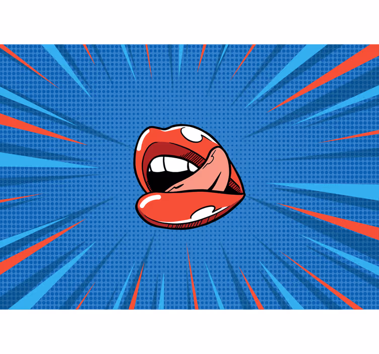 Lively mouth pop fototapete s graffiti motivi - TenStickers