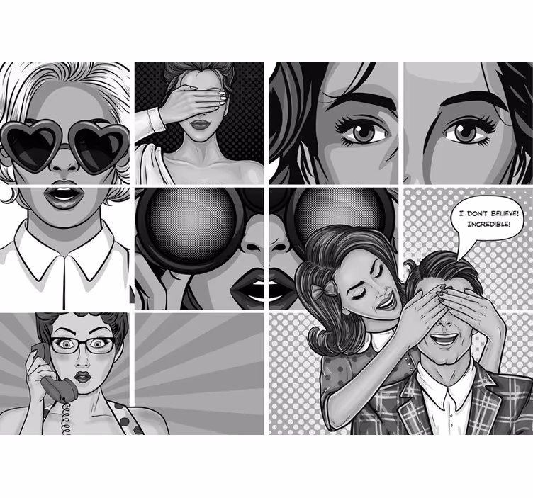 Pop art expressions fototapeta umetnost - TenStickers