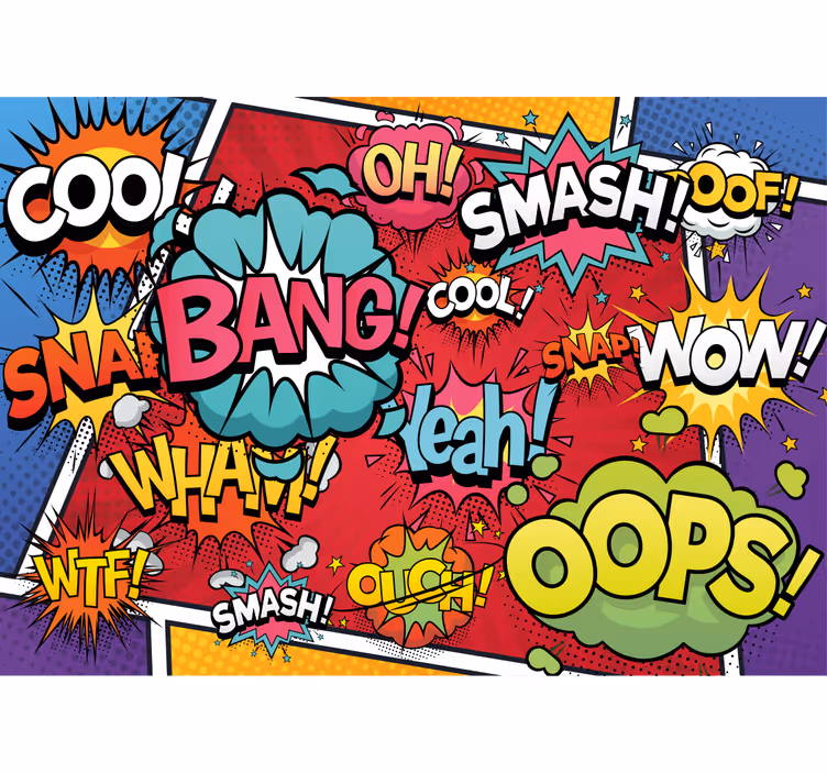 Comic audio effects fototapete z graffiti motivi - TenStickers