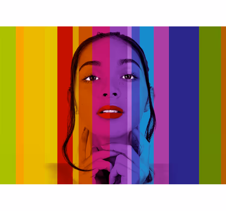 Colorful portrait fototapeta umetnost - TenStickers