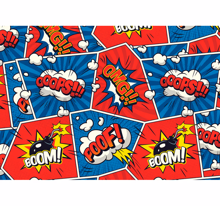 Comic speech bubbles fototapete z graffiti motivi - TenStickers