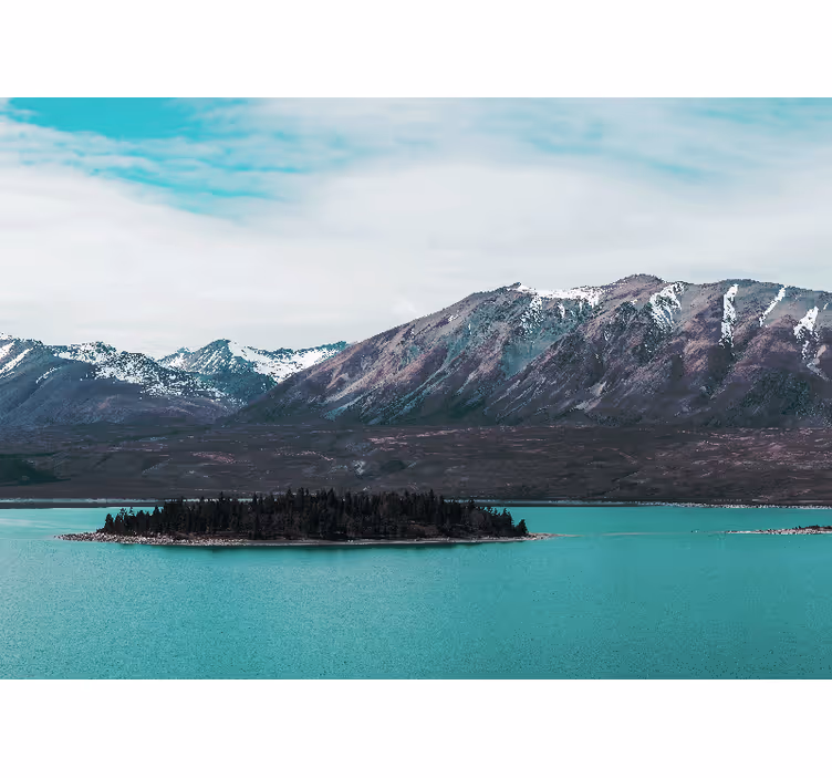 Mountain lake island stenske poslikave - TenStickers