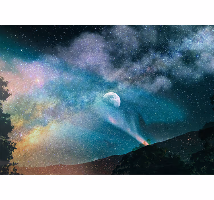 Nebesna meglica mesečine Vesoljski fototapeti - TenStickers