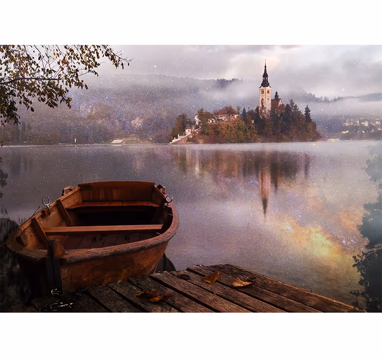 Tranquil lake view stenske poslikave - TenStickers