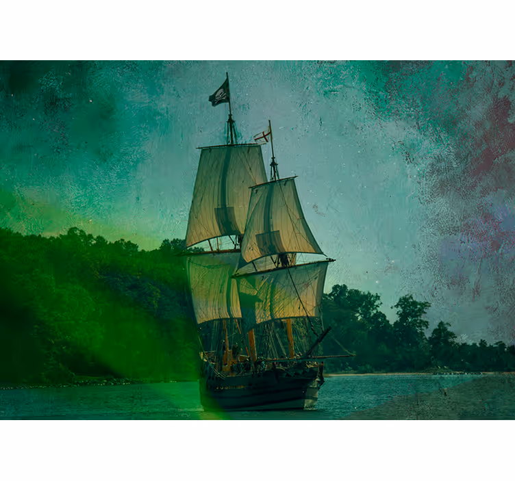 Sailing vessel fototapeta z vozili - TenStickers