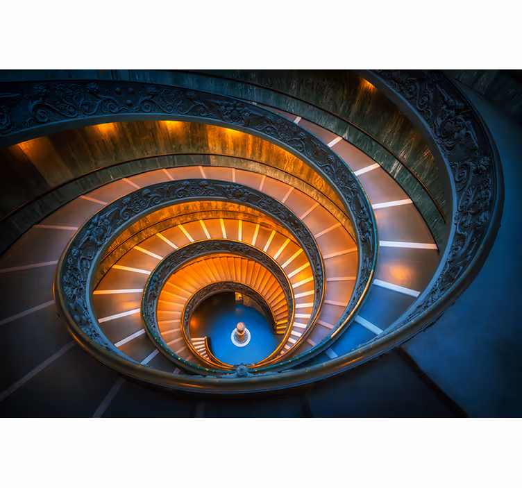 Spiral staircase illumination stenske poslikave - TenStickers