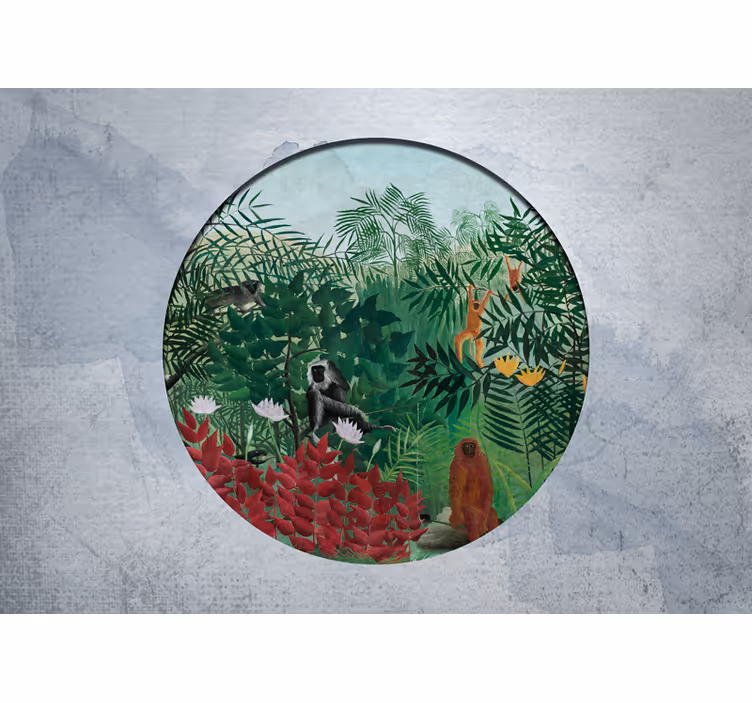 Vibrant jungle scene tapeta džungle - TenStickers