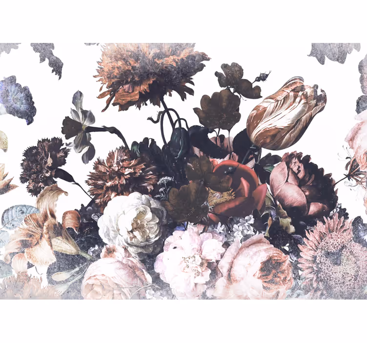 Floral arrangement design fototapete s cvetjem - TenStickers