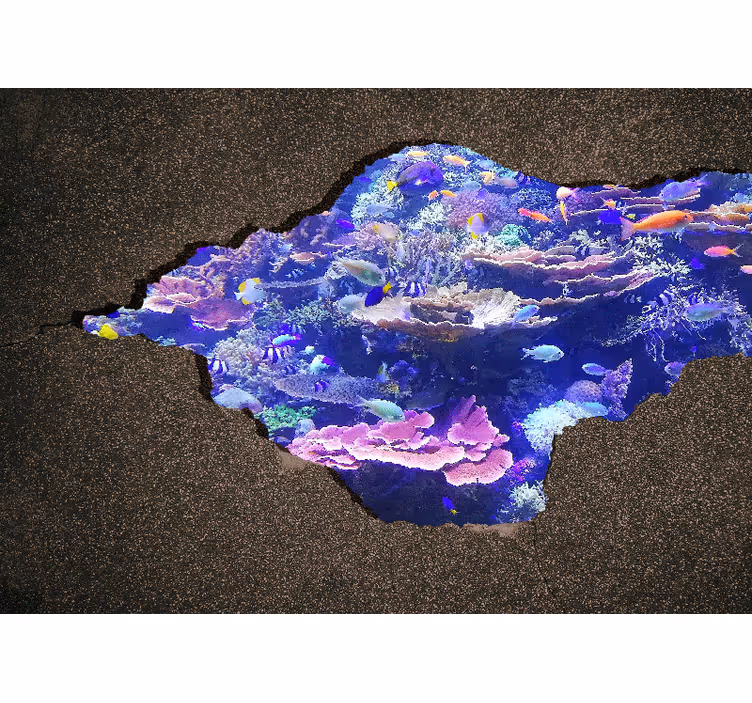 3d stenska poslikava za akvarij - TenStickers