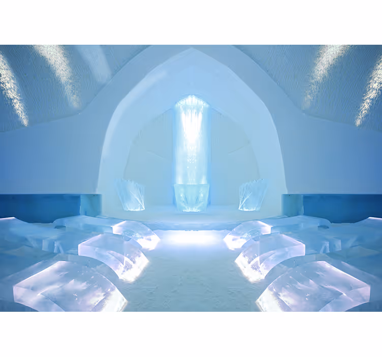 Ice crystal sanctuary fototapete narava - TenStickers