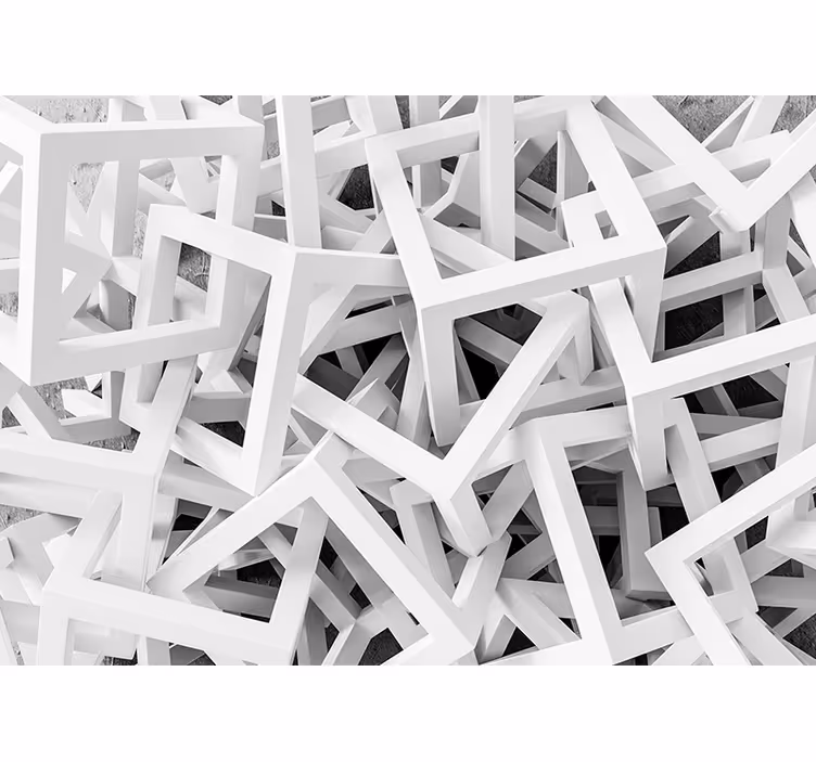Abstract white shapes fototapete s teksturami - TenStickers