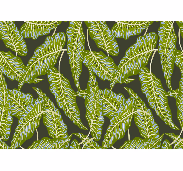 Tropical leaf illustration fototapete narava - TenStickers