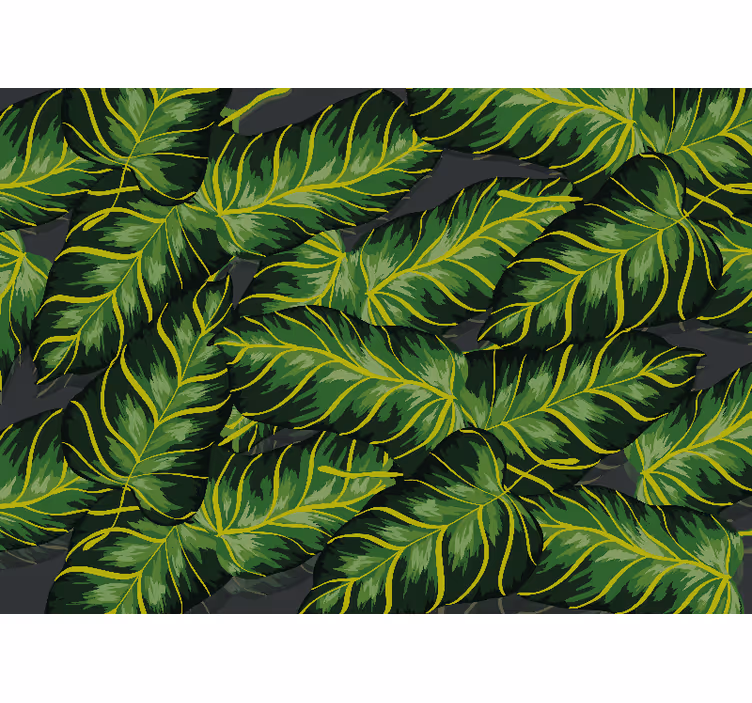 Lush foliage pattern fototapete narava - TenStickers