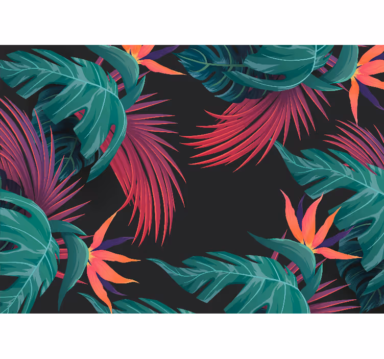 Tropical leaf cluster fototapete narava - TenStickers
