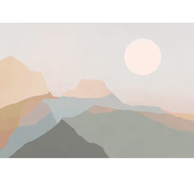 Mountain twilight view stenske poslikave - TenStickers