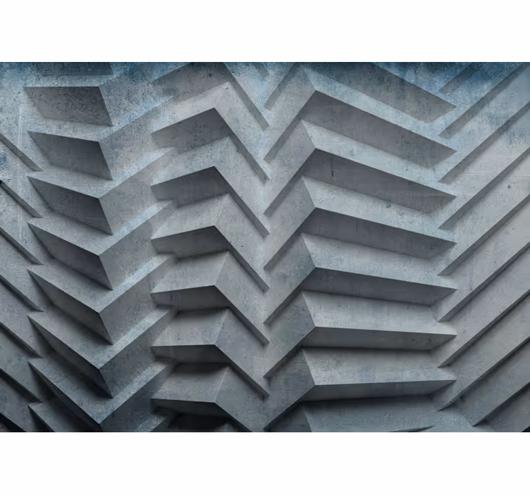 3d stenska poslikava geometrijske oblike z globino - TenStickers