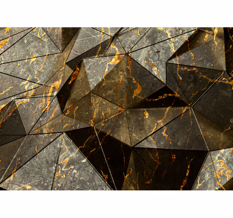 Geometric stone emblem fototapete s teksturami - TenStickers