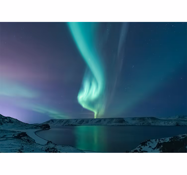 Aurora borealis exhibition fototapete neba - TenStickers