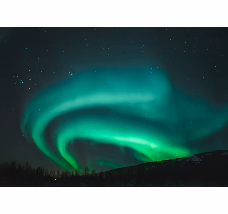 Aurora borealis exhibit fototapete narava - TenStickers