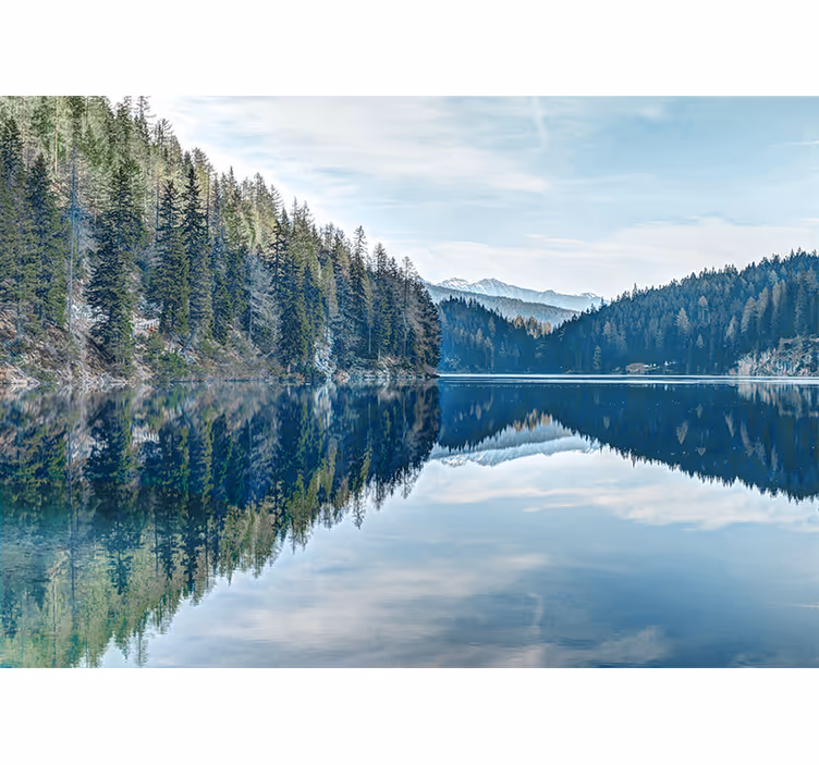 Serene mountain mirror stenske poslikave - TenStickers