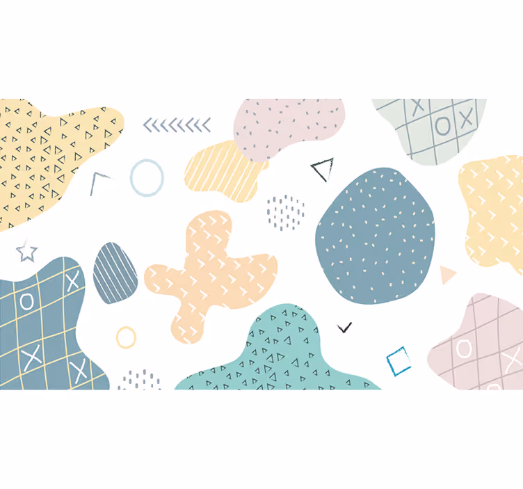 Abstract pattern shapes fototapete s teksturami - TenStickers