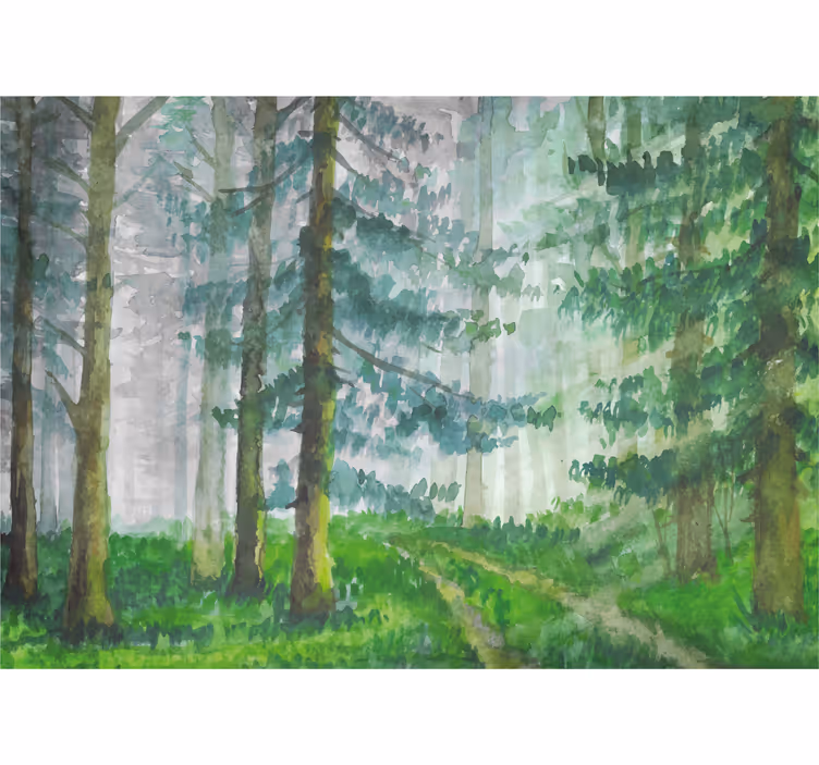Forest pathway detail fototapeta gozd - TenStickers
