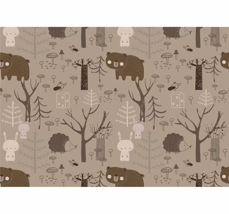 Forest creatures play fototapete z živalmi - TenStickers
