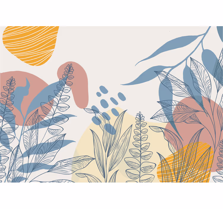 Stylized plant elements fototapete narava - TenStickers
