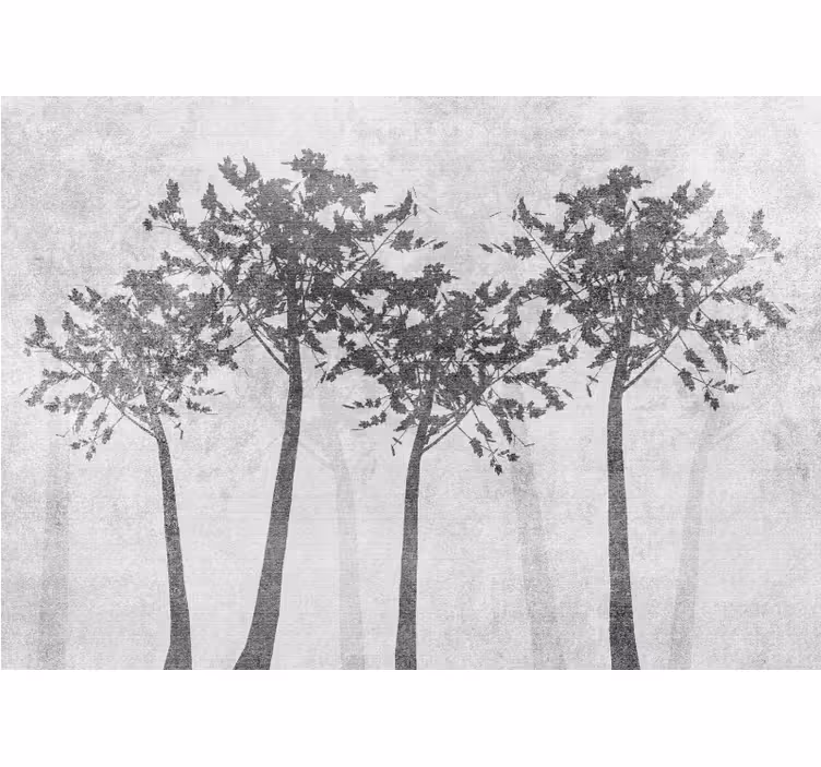 Silhouette tree arrangement fototapetai dreves - TenStickers