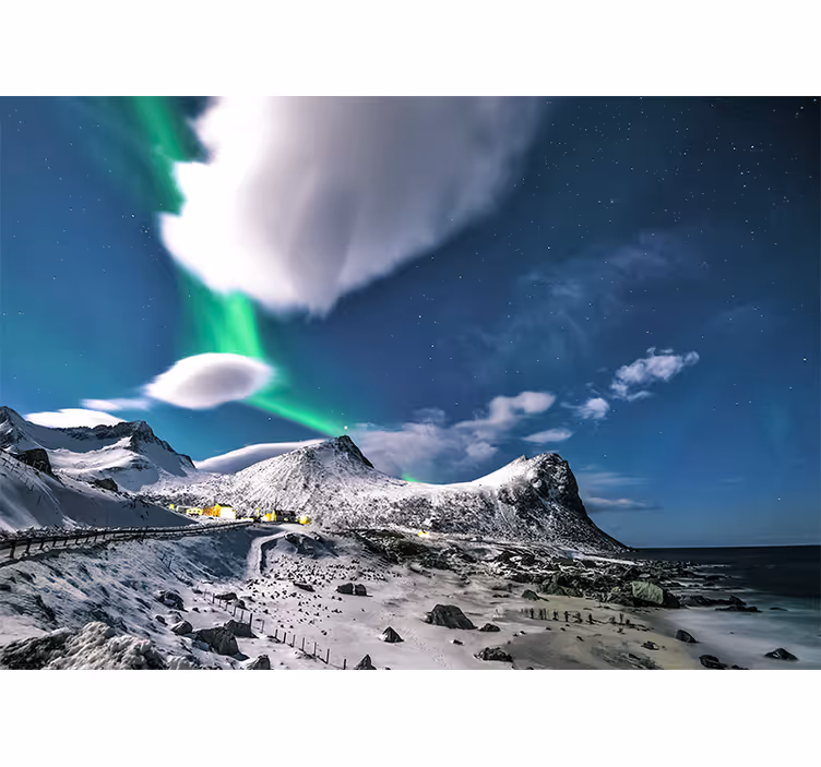 Aurora borealis perspective stenske poslikave - TenStickers