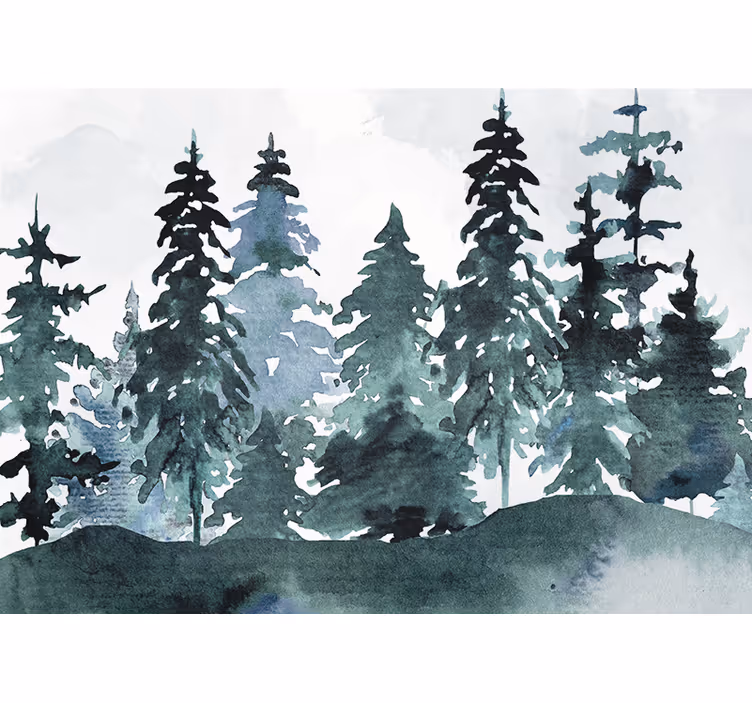 Majestic pine landscape fototapete narava - TenStickers