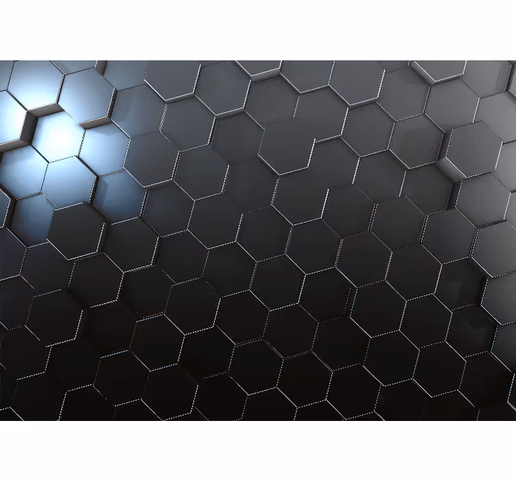 Siva ombre geometrijske plošče 3d stenska poslikava - TenStickers