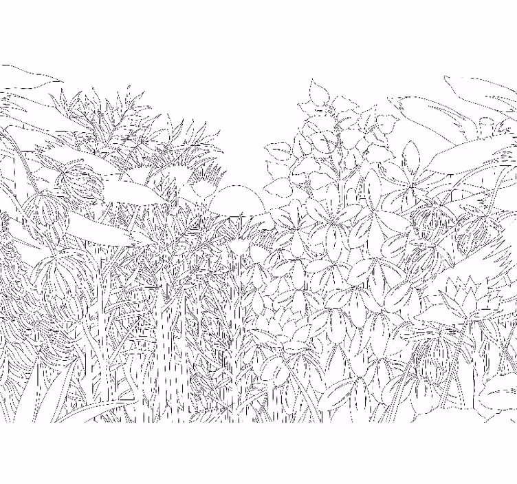 Floral nature pattern fototapete cvetje - TenStickers