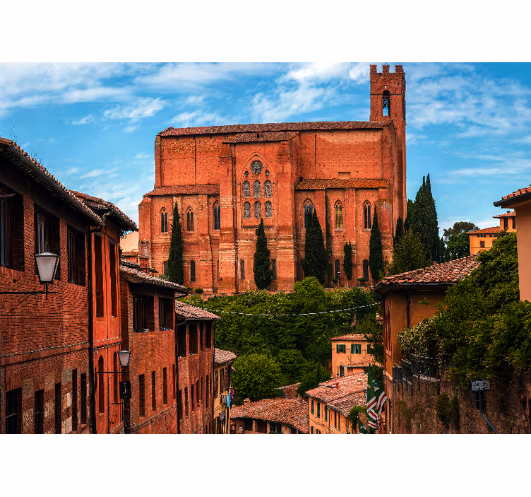 Sredozemske zgradbe toscana ally stenske fototapete - TenStickers