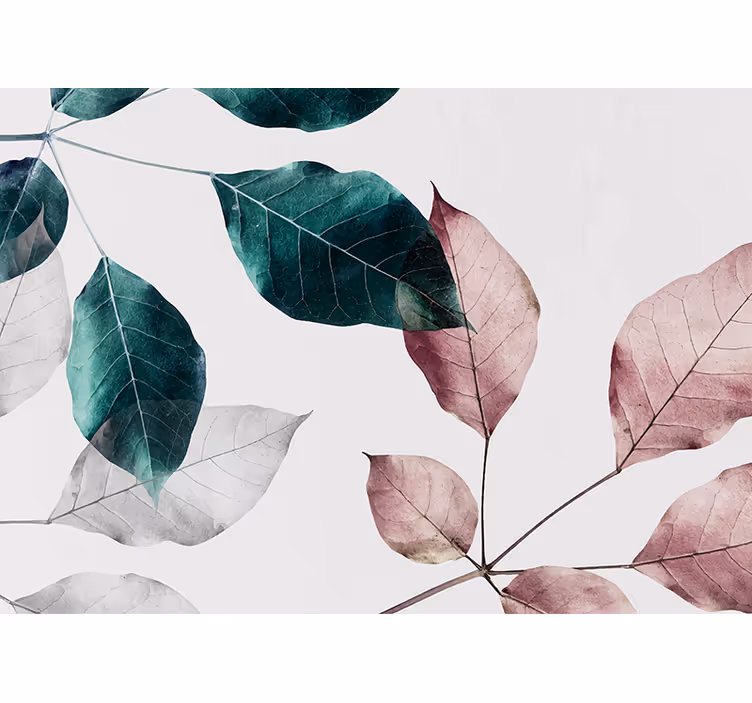 Elegant leaf elements fototapete narava - TenStickers
