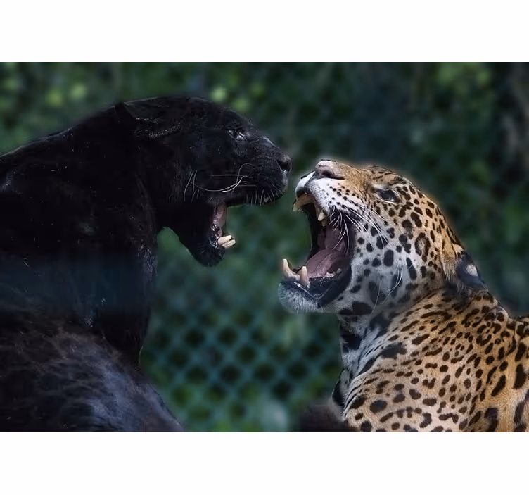Panther and jaguar fototapete z živalmi - TenStickers