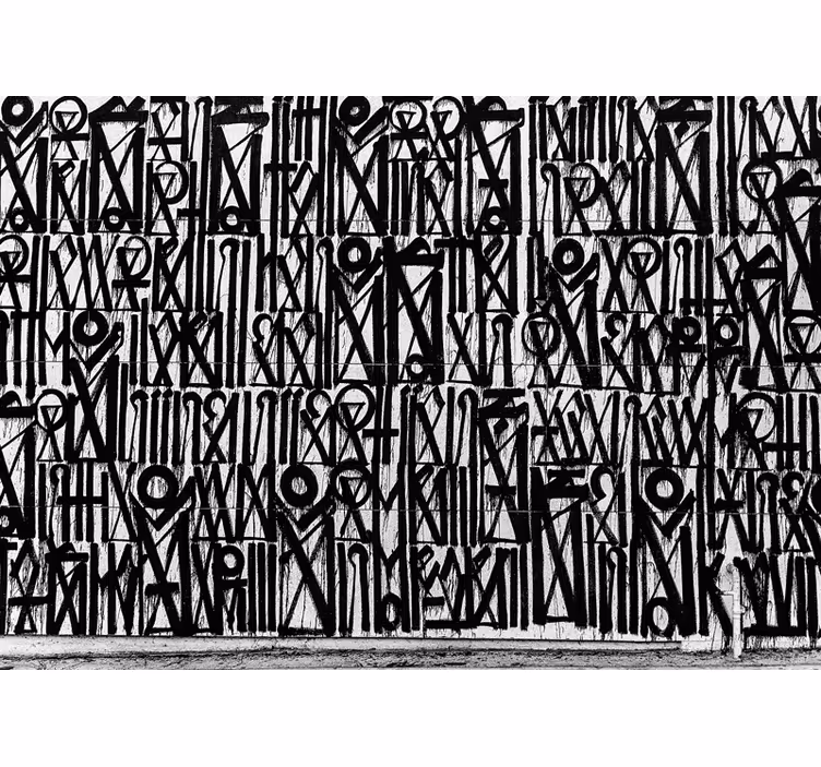 Black abstract patterns fototapete s graffiti motivi - TenStickers