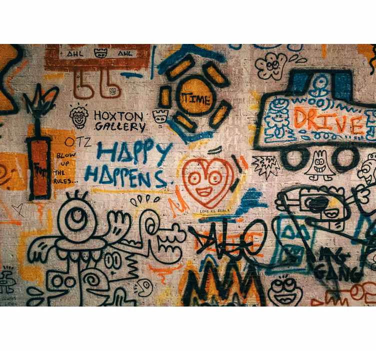 Colorful street art fototapete s graffiti motivi - TenStickers