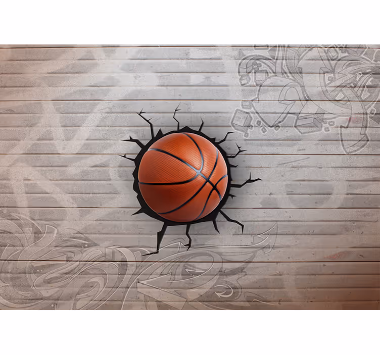 Košarkarski grafiti 3d tapeta - TenStickers