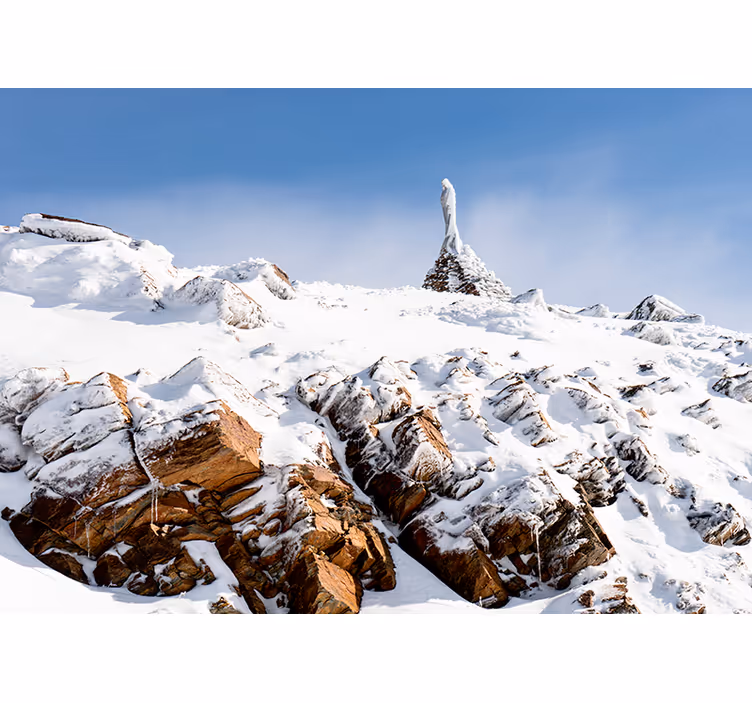 Pogled na alpski vrh Fototapeta z gorami - TenStickers