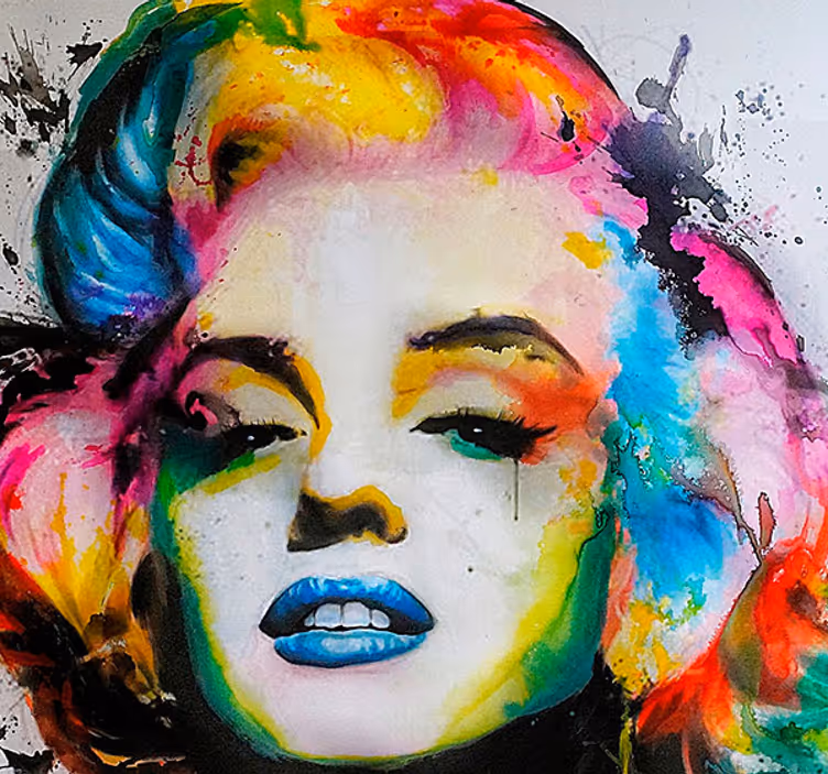 Barvita marilyn monroe stenska slika iz urbane umetnosti - TenStickers