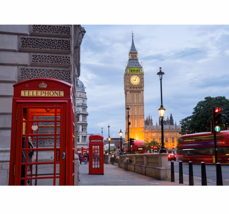 Mestna telefonska govornica london stenska stena - TenStickers