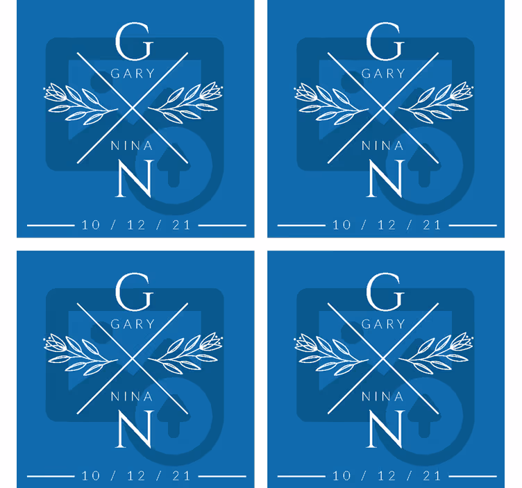 Personalizirani poročni podstavek s sliko - TenStickers