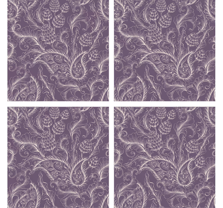 Nežen vintage cvetni podplat paisley - TenStickers