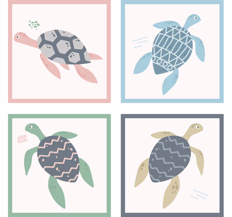 Set mehkih želv za želve - TenStickers