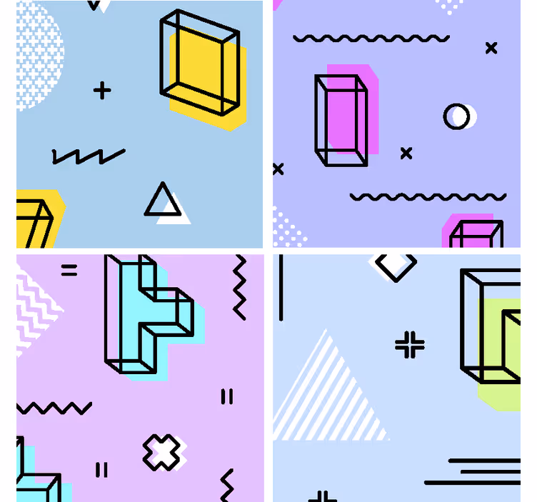 Geometric pattern play podstavek za kozarce geeky - TenStickers
