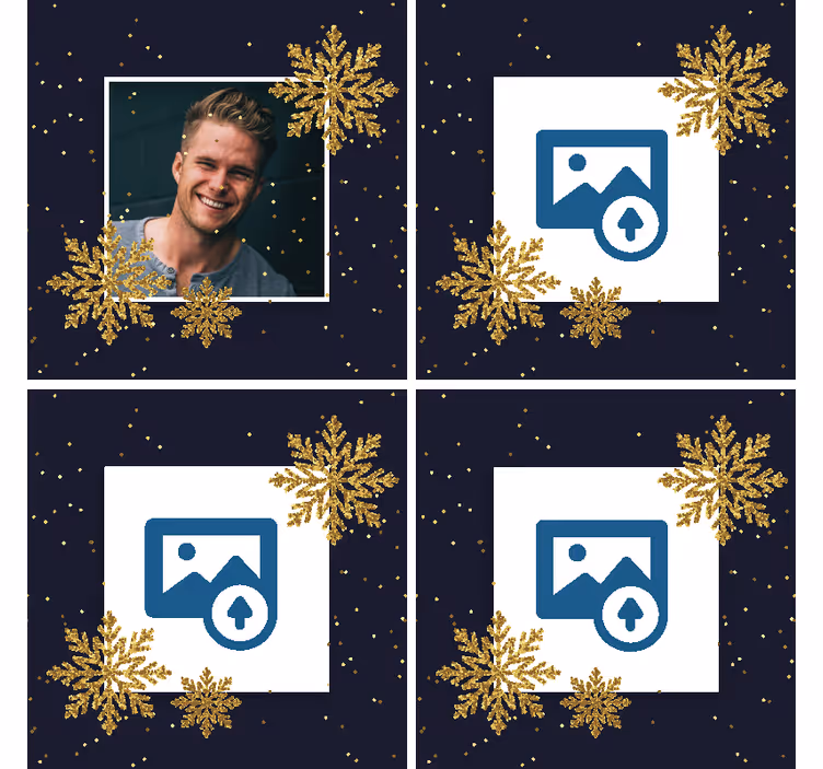 Božični okvir s podstavki za fotografije po meri - TenStickers