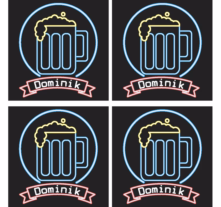 Neonsko pivo z imeni pivske preproge - TenStickers